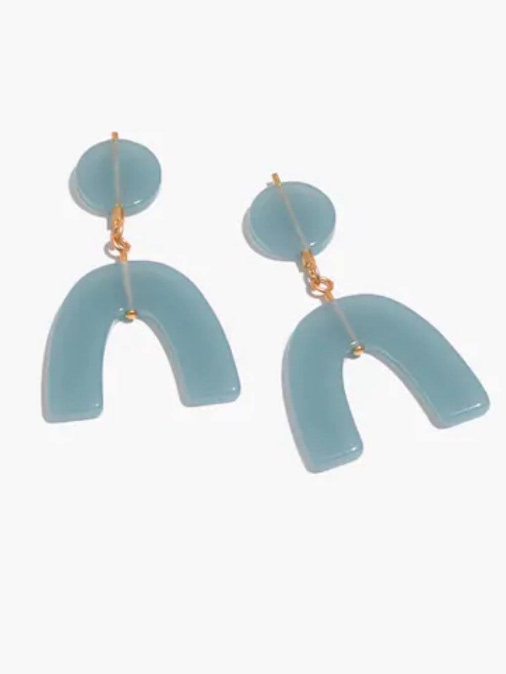 Madewell Shapes Statement earrings in the color ‘Sea Glass.’